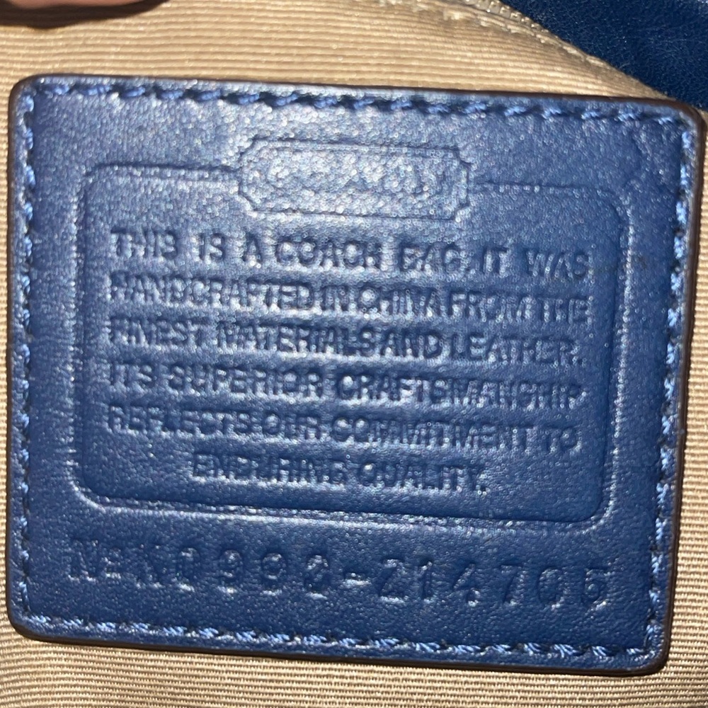 Coach Chelsea Navy Pebbled Leather Turnlock Hobo Bag Almost Vintage 2009 EUC Y2K - Picture 9 of 16